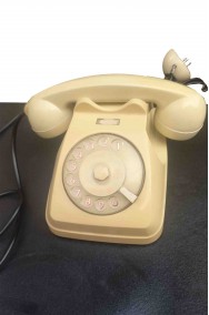 Telefono storico a disco beige