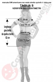 Misure del costume da poliziotta donna taglia S