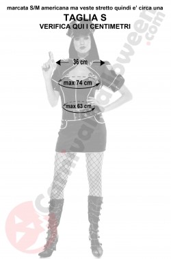 Misure costume da poliziotta donna bluegirl taglia S