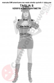 Misure costume da poliziotta donna bluegirl taglia S