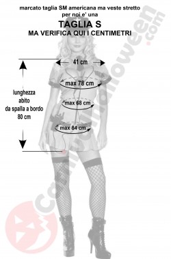 Misure costume da poliziotta beige kaki Chips taglia S