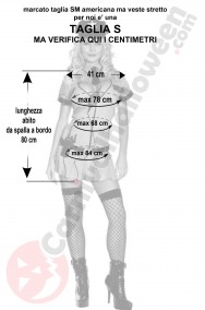 Misure costume da poliziotta beige kaki Chips taglia S