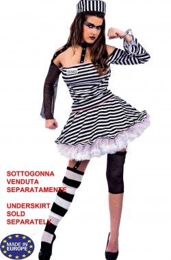 Costume carcerata con sottogonna a tutu bianca acquistabile separatamente