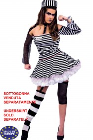 Costume carcerata con sottogonna a tutu bianca acquistabile separatamente