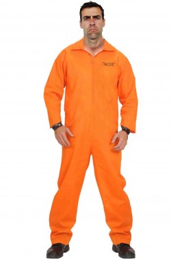 Costume da Detenuto Carcerato Americano Arancione