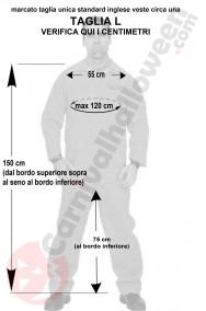 Misure costume carcerato arancione taglia L