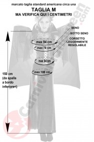 Misure costume da dama vittoriana taglia M