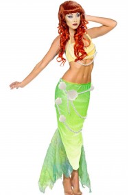 Costume ariel la sirenetta adulta con parrucca