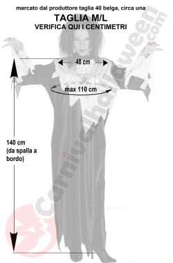 Misure costume halloween donna economico spiderella taglia ML