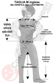 misure costume cosplay sweeney todd taglia M