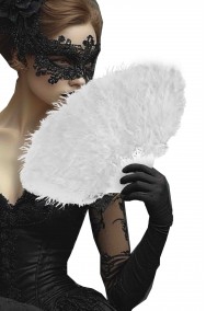 Ventaglio di piume bianco marabou