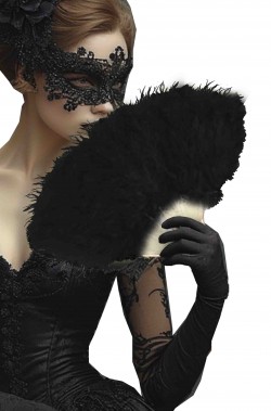 Ventaglio di piume nero