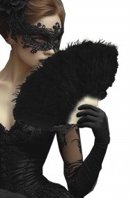 Ventaglio di piume nero