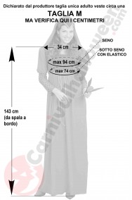 Misure costume dama medievale donna adulta o giulietta