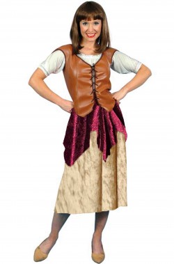 Costume piratessa zingara popolana medievale locandiera