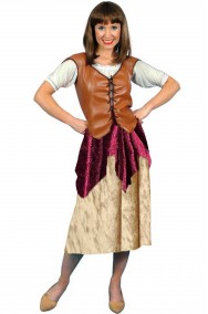 Costume piratessa zingara popolana medievale locandiera