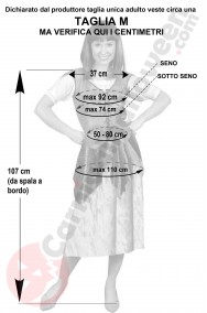 Misure costume da piratessa popolana medievale taglia M