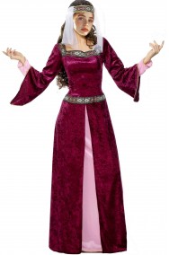 Vestito medievale da dama di Robin Hood