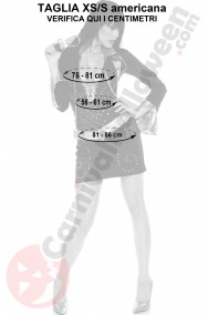 Misure costume regina del Rock Elvis taglia XS S