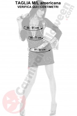 Misure costume regina del Rock Elvis taglia M/L
