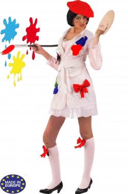 Costume di carnevale donna pittrice spiritosa