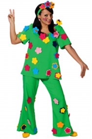 Vestito di carnevale da fioraia prato fiorito