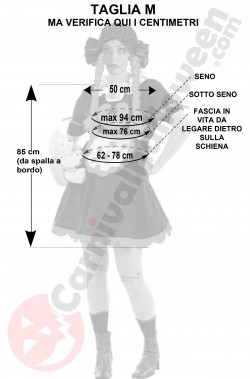 Misure costume bambola assassina taglia M