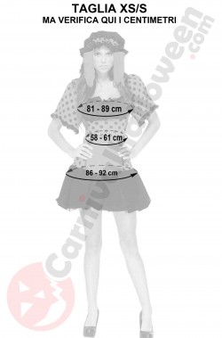 Misure costume donna bambola taglia XS S