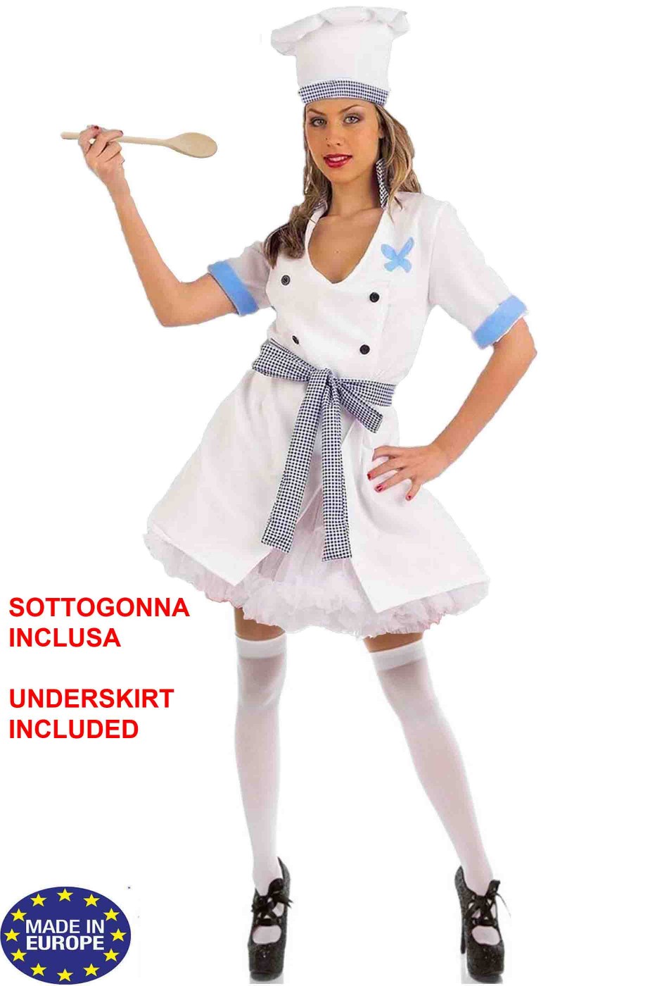 Costume carnevale da cuoca chef sexy Costume carnevale da cuoca chef sexy