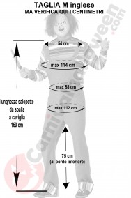 Misure costume halloween di Chucky la bambola assassina
