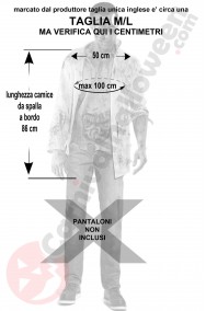 Misure del costume di The Walking Dead dottor Zombie taglia ML