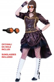 Costume Steampunk donna pilota di mongolfiera