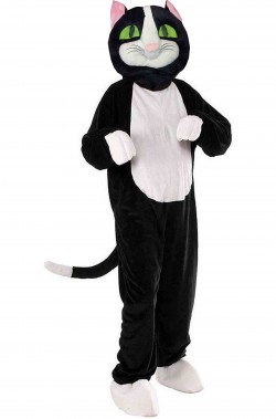 Mascotte da gatto costume di carnevale a testa intera