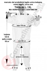 Misure del costume da orso