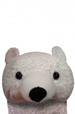 Testa del costume da orso bianco polare