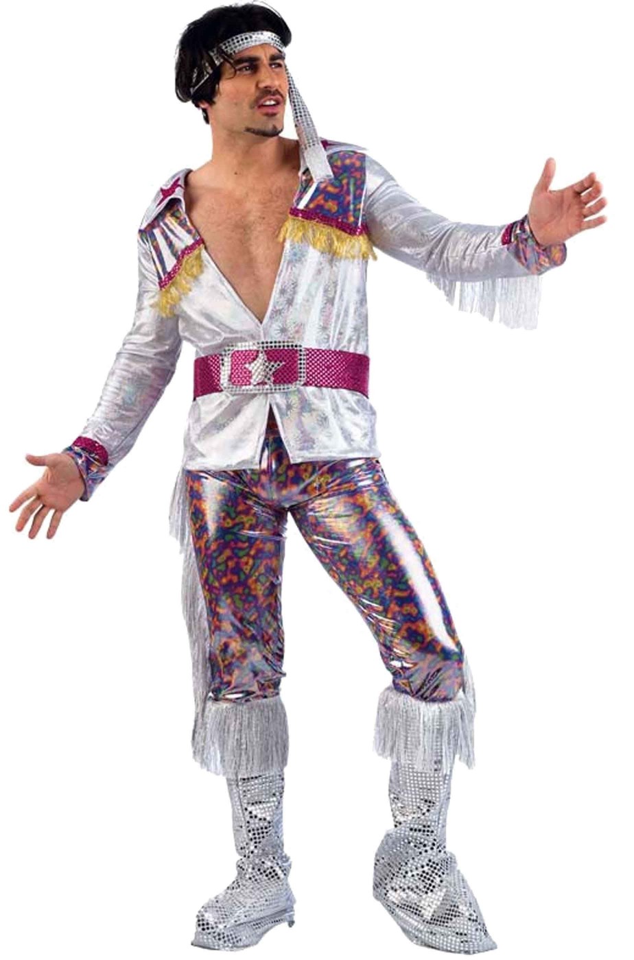Costume uomo anni 70 disco taglie forti Costume uomo anni 70 disco taglie forti