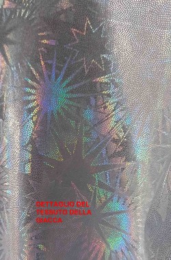 Dettaglio tessuto giacca anni 70 argento cangiante