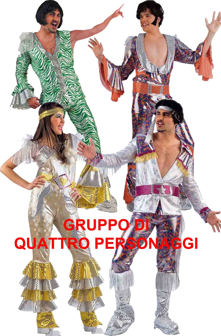 Gruppo di Costumi anni 70 Cugini di campagna Mamma Mia