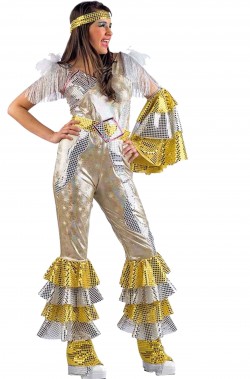 Costume donna anni 70 tuta riflettente