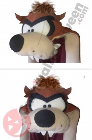 Testa del costume di Taz il Diavolo di Tasmania Looney Tunes