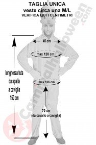 Misure costume di carnevale Titti il Canarino adulto taglia M L