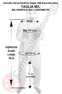 Misure costume bianconiglio adulto