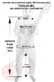Misure costume bianconiglio adulto