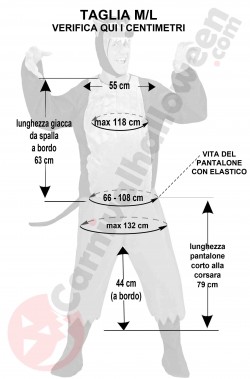 Misure costume da lupo cattivo