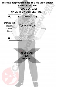 Misure costume cowboy da baro del west taglia S/M