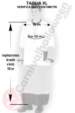 Misure costume da prete realistico taglia XL