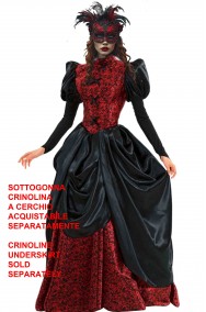 Costume da vampira vittoriana di gran classe lungo