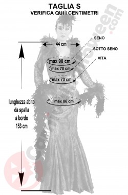 Misure del costume 800 donna Lady Abbey