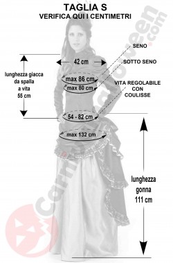 Misure costume dama 800 taglia S