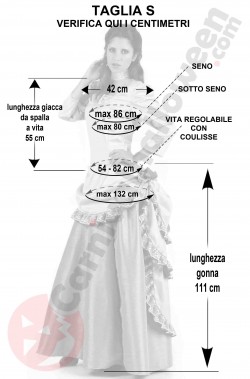 Misure costume dama 800 con coulotte taglia S
